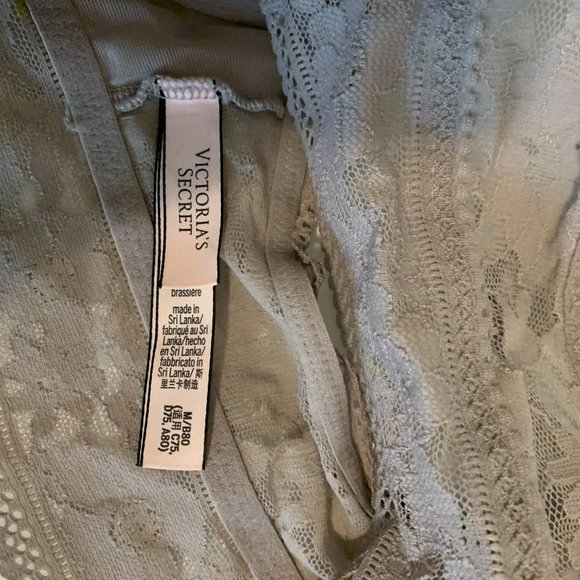 Victoria Secret Gray Lace Bralette Brassiere - Medium - Picture 5 of 7